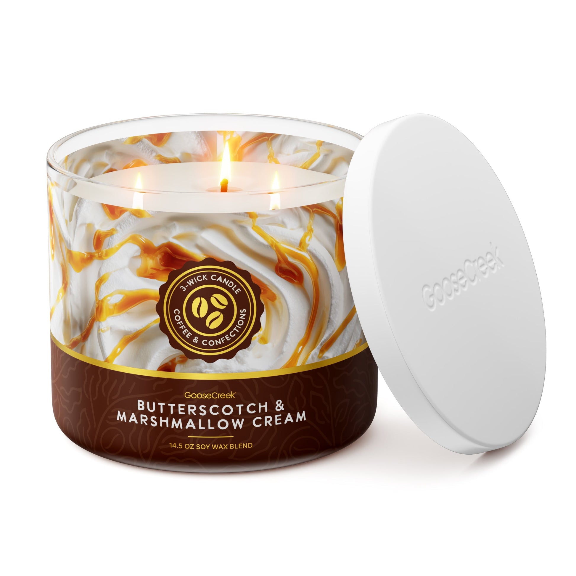 Butterscotch & Marshmallow Cream 3-Wick Candle